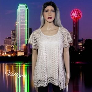 Brittany Black lined lace top size large Sale